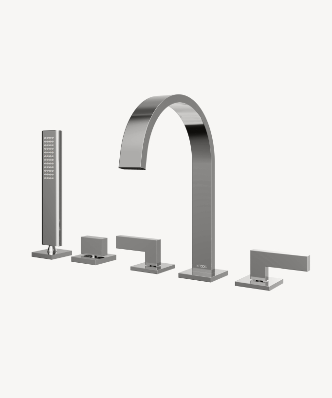 Miscelatore bordo vasca 5 fori Cromato - Fiumina