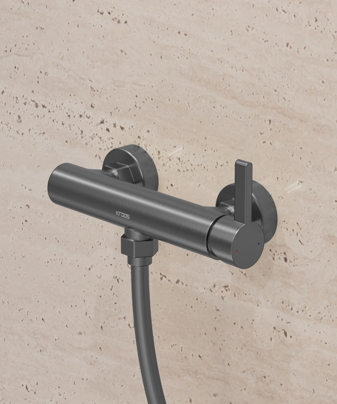 Miscelatore doccia a parete Gun metal - Fiumina