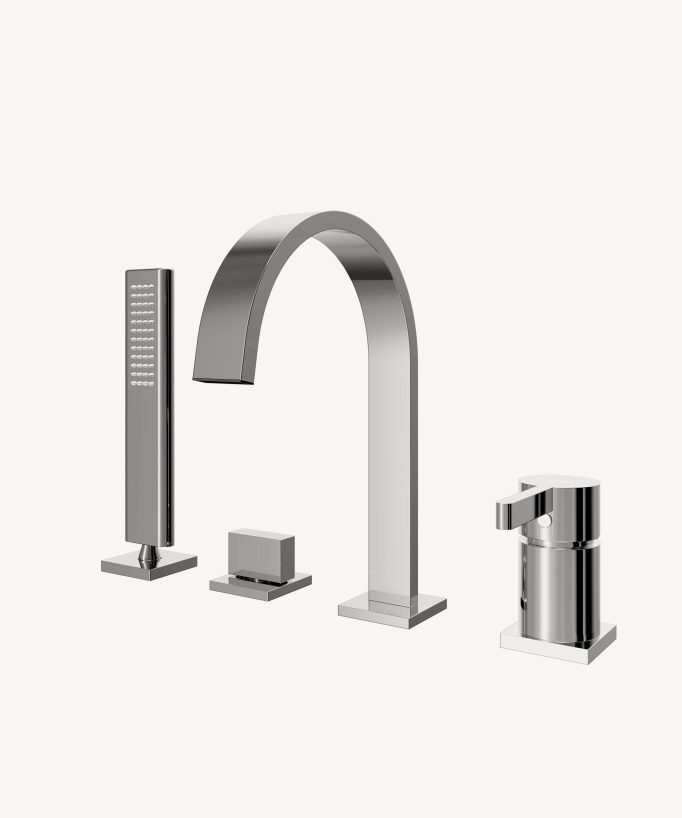 Rubinetto bordo vasca 4 fori Cromato - Fiumina