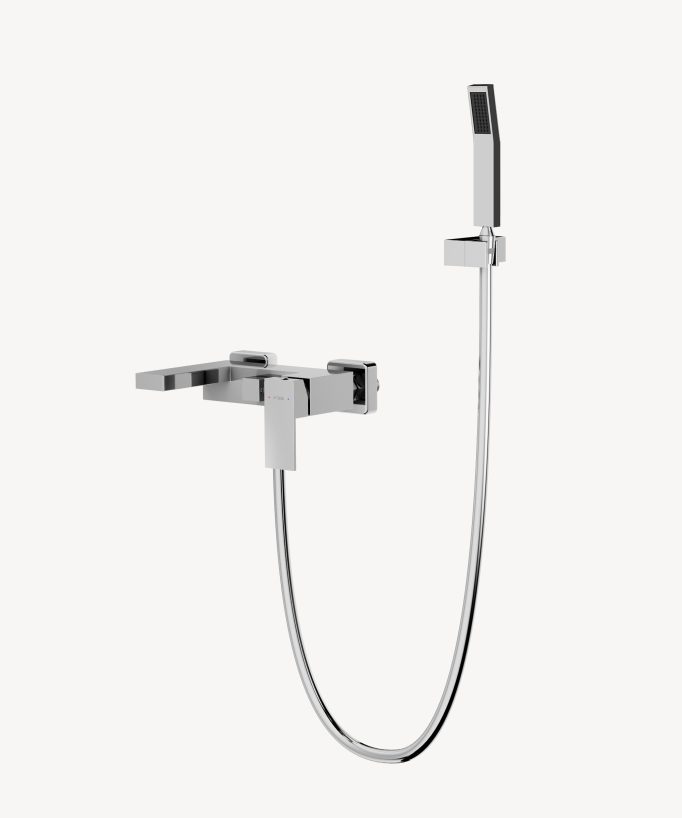 Miscelatore per vasca-doccia a muro Cromato - Sirius - small