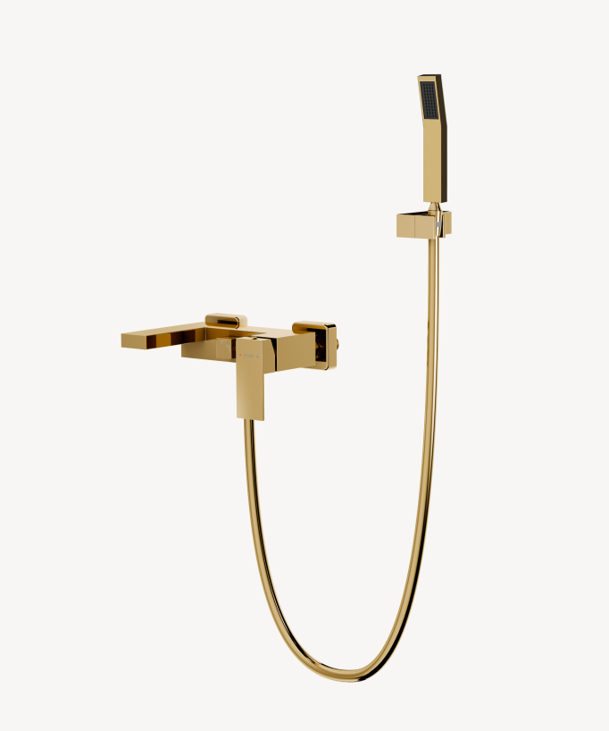 Miscelatore vasca-doccia a parete dorato - Sirius - small