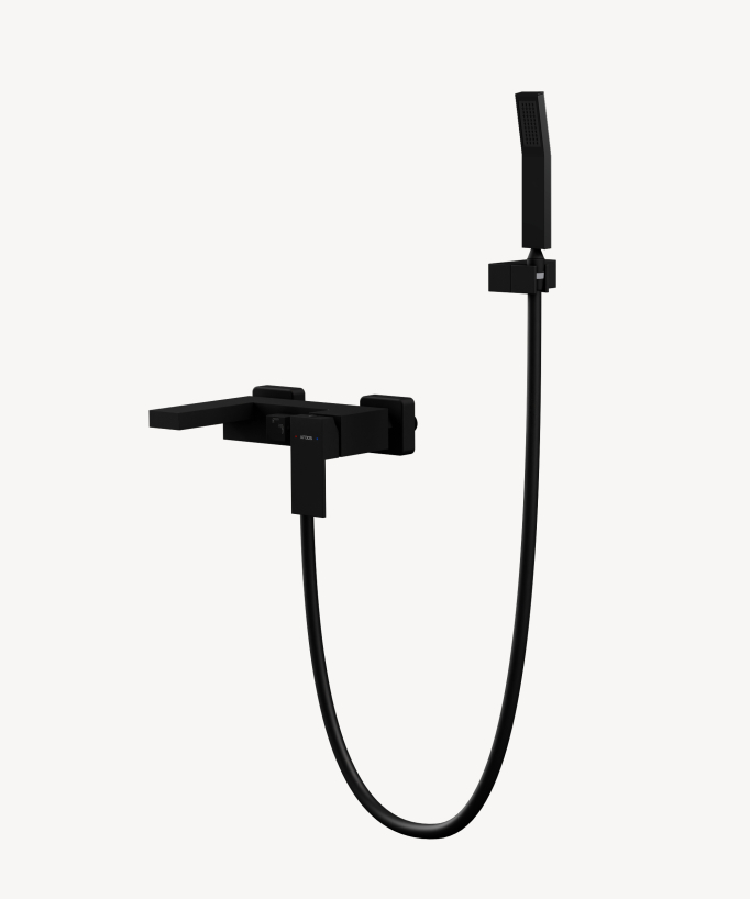 Miscelatore per vasca-doccia a muro Nero - Sirius - small