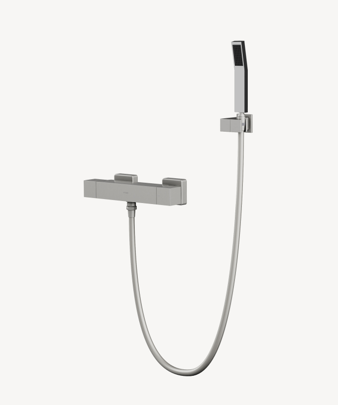 Miscelatore termostatico doccia a parete Nickel spazzolato - Sirius