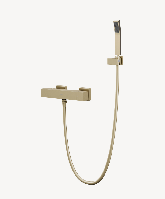 Miscelatore termostatico doccia a parete Oro spazzolato - Sirius