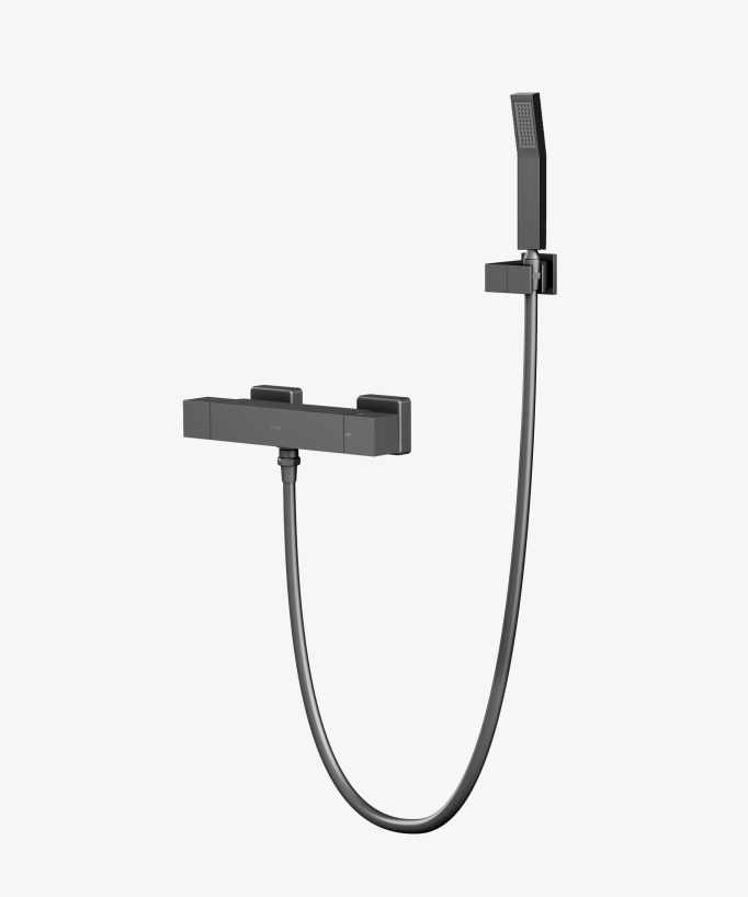 Miscelatore termostatico doccia a parete Gun metal - Sirius