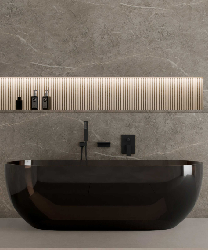 Miscelatore per vasca da incasso Nero - Thilia