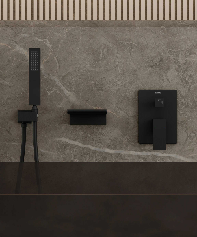 Miscelatore per vasca da incasso Nero - Thilia