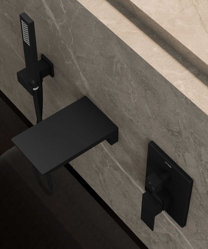 Miscelatore per vasca da incasso Nero - Thilia