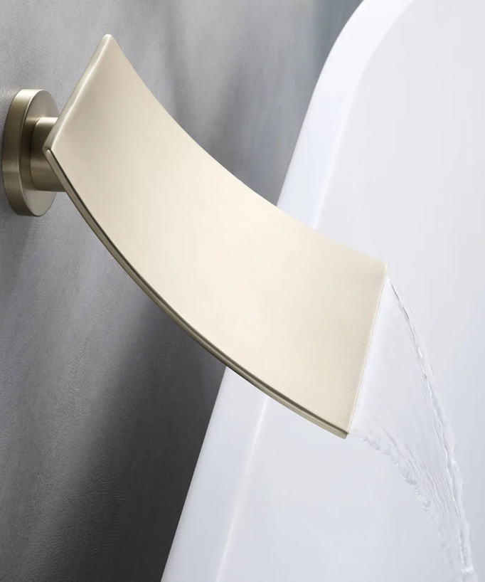 Rubinetto per vasca a cascata da incasso Dorato spazzolato - Matera