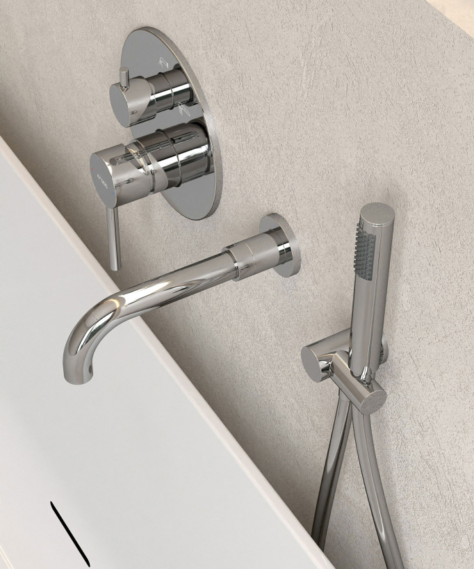 Rubinetto miscelatore per vasca da incasso Cromato - Corbeau