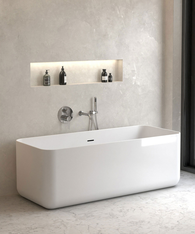 Rubinetto miscelatore per vasca da incasso Cromato - Corbeau