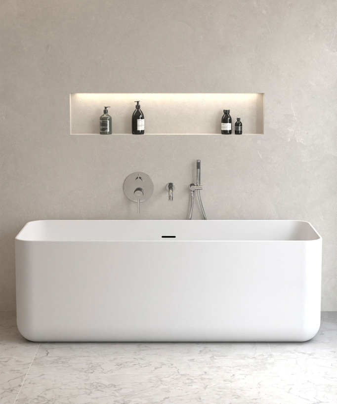 Rubinetto miscelatore per vasca da incasso Cromato - Corbeau