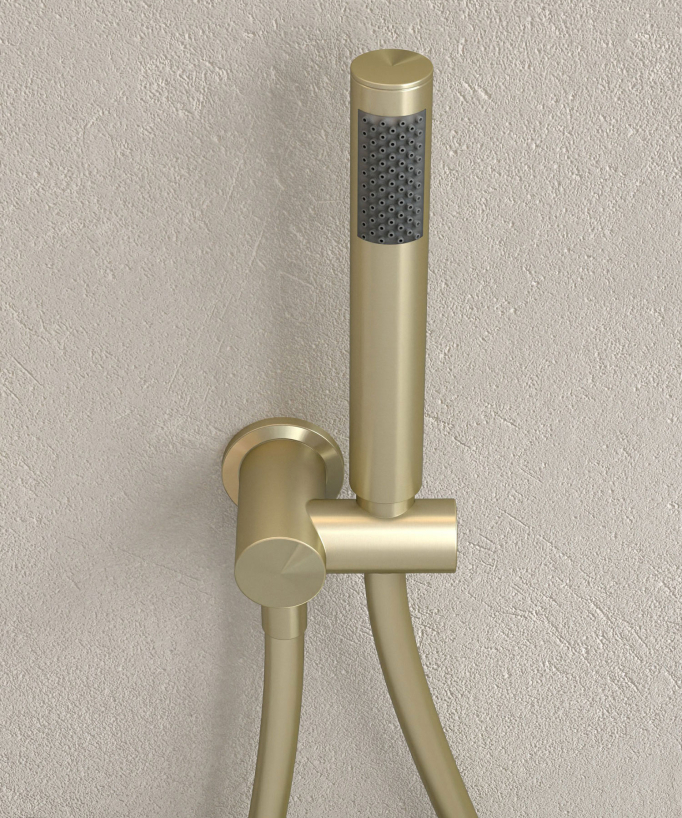 Rubinetto miscelatore per vasca da incasso Dorato spazzolato - Corbeau