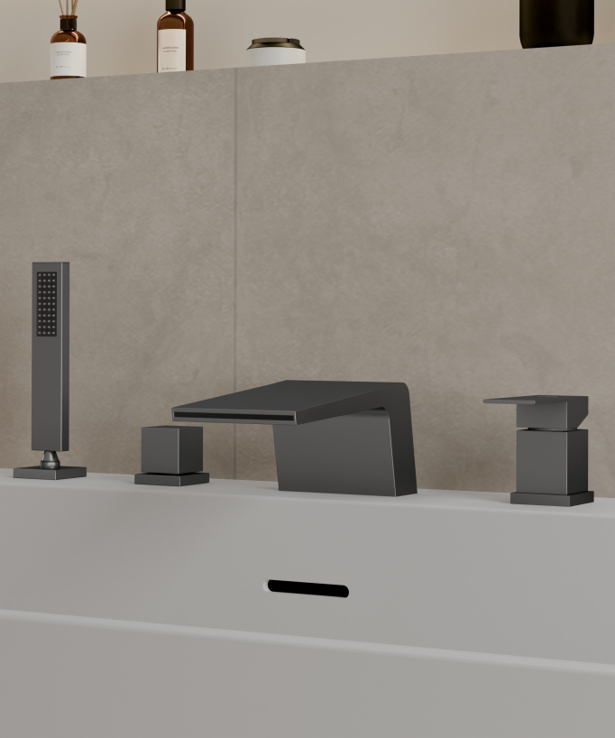 Miscelatore per vasca da appoggio Gunmetal - Thilia - small