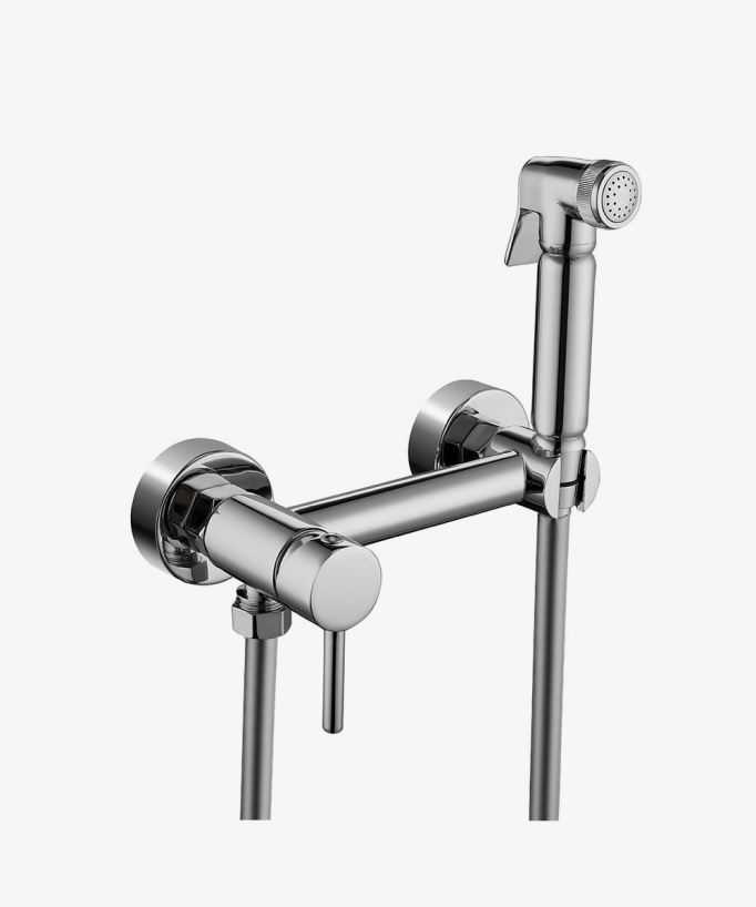 Kit miscelatore incasso WC a 2 fori - Cromato - small