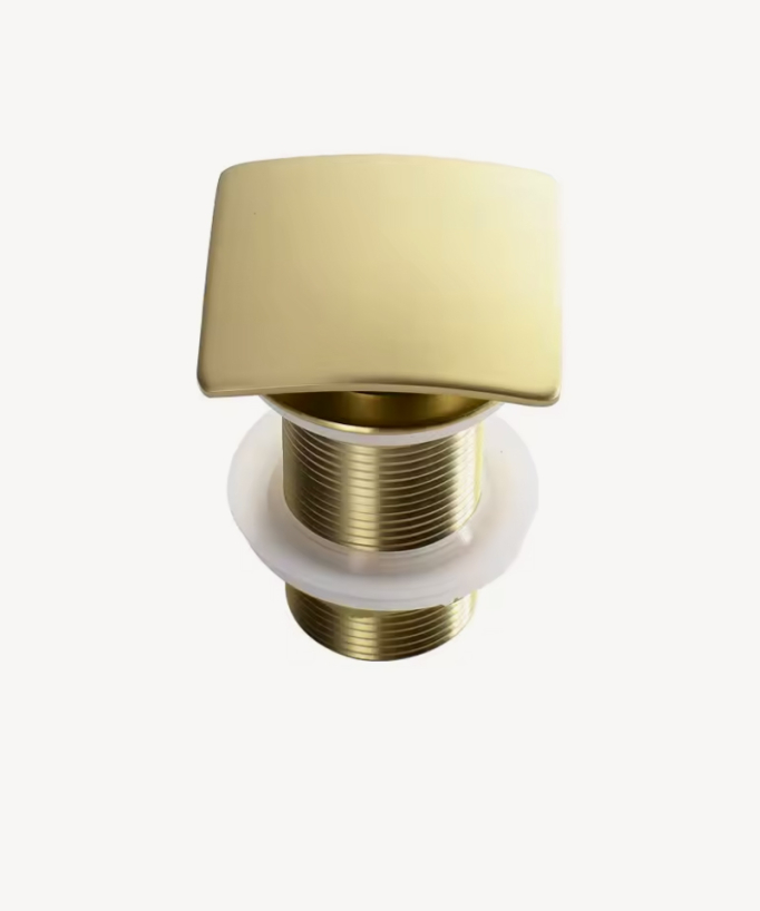 Piletta lavabo quadrata - Dorato spazzolato