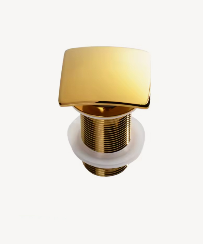 Bonde lavabo quadrata - Dorato