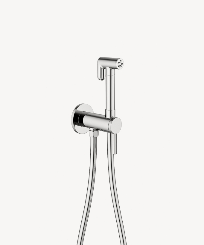 Miscelatore doccetta wc tondo da incasso Cromato - Corbeau