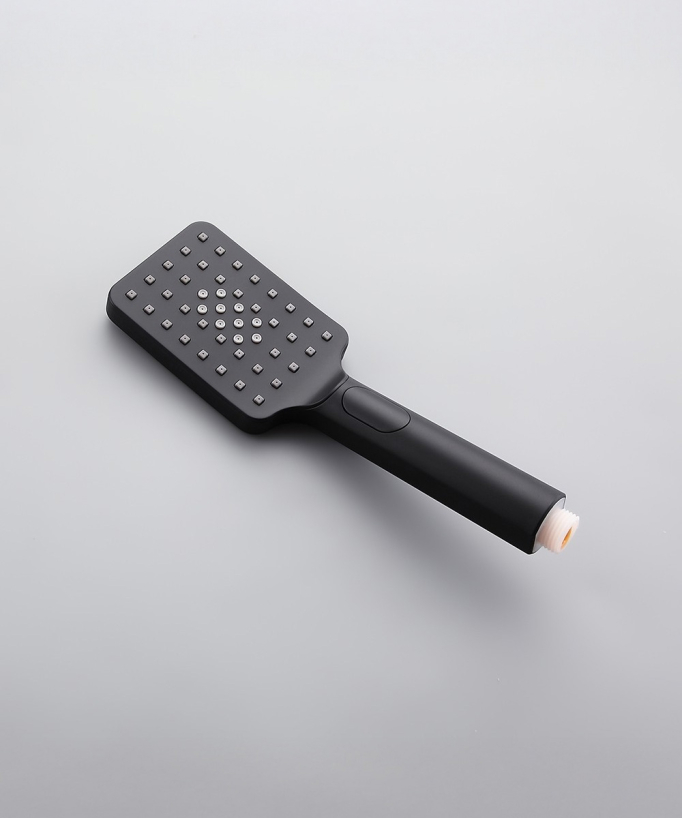 Doccetta a mano rettangolare a due getti - Nero