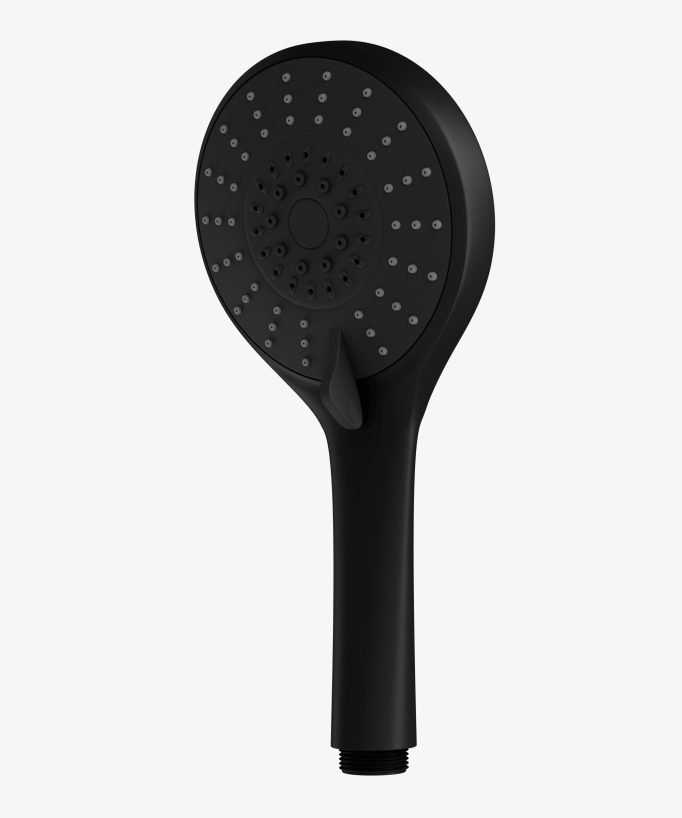 Doccetta a mano rotonda a due getti - Nero - small