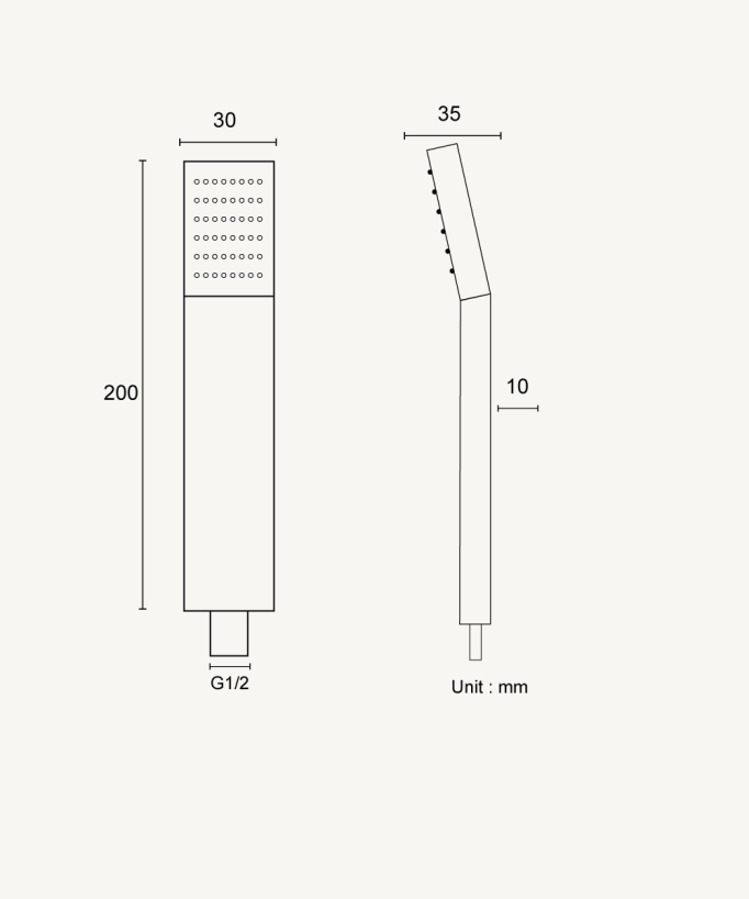 Doccetta in ottone nero - Sirius