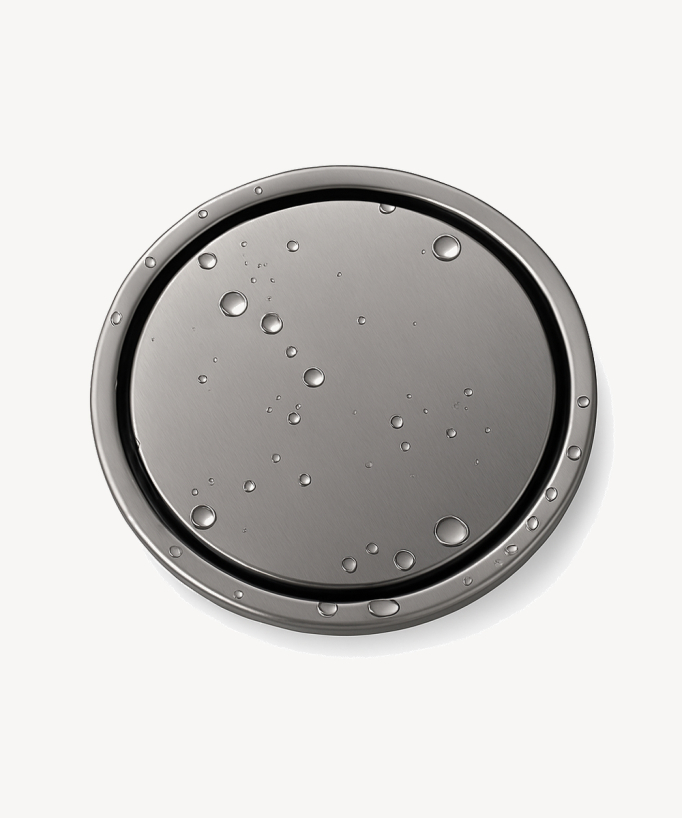 Sifone doccia tondo in acciaio inox