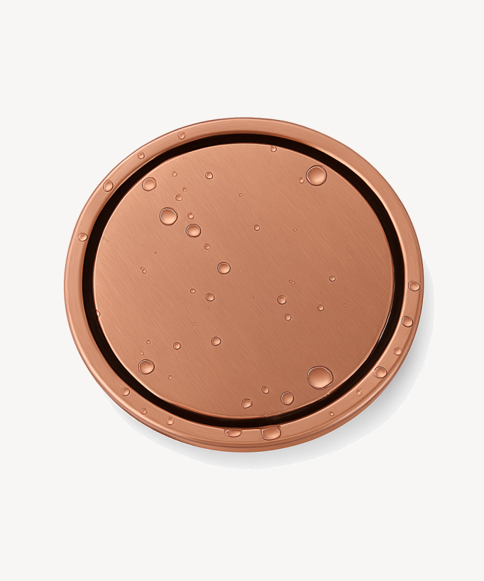 Sifone doccia tondo in acciaio inox