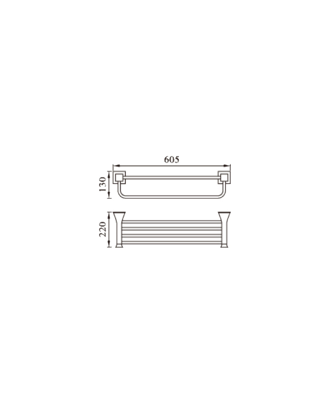 Rack porte serviettes mural - Chloe