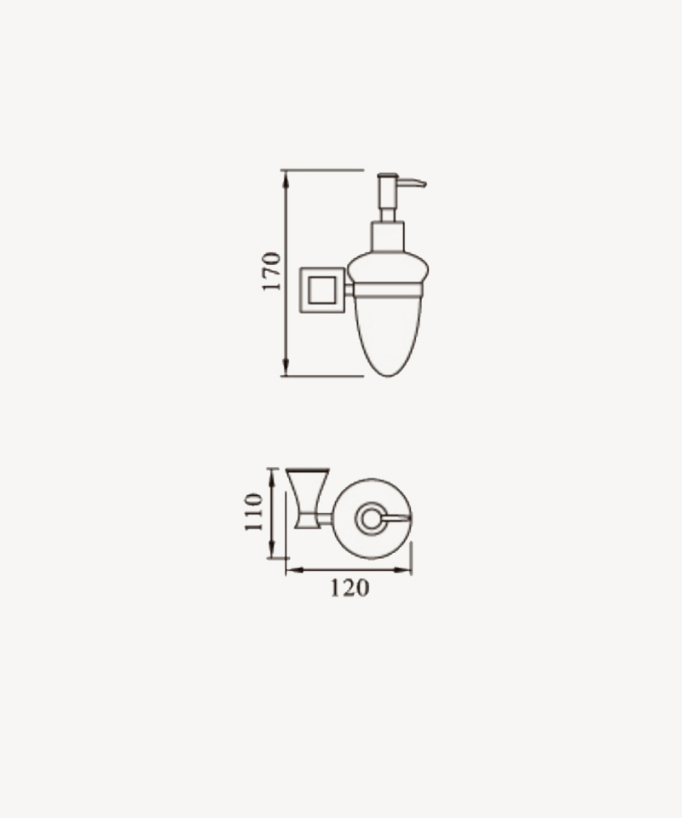 Dispenser sapone da parete Dorato - Chloe