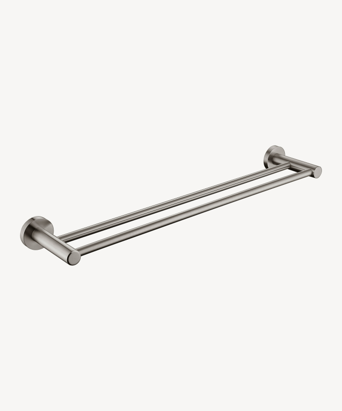 Porte serviettes mural double barre - Corbeau