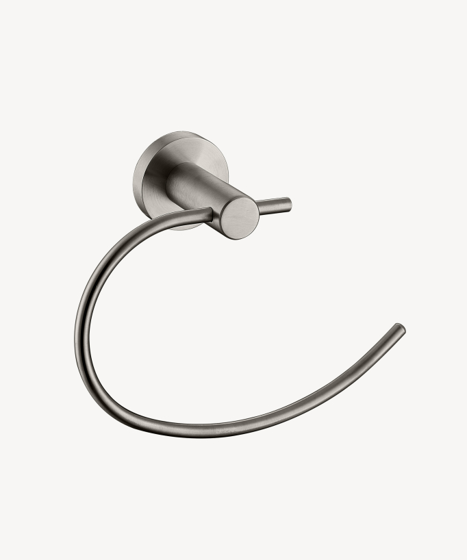 Anello porta asciugamani Nickel spazzolato - Corbeau - small