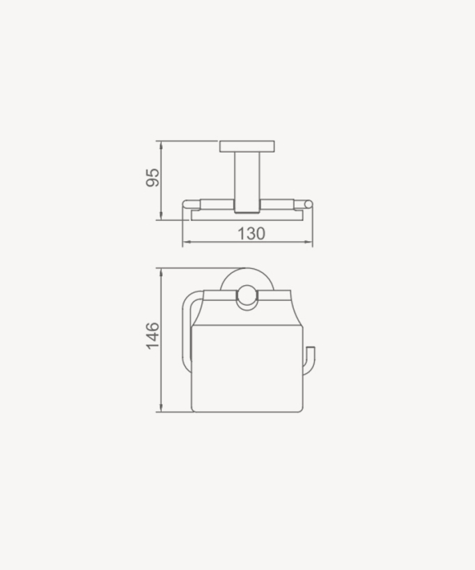 Porta rotolo con coperchio Nickel spazzolato - Corbeau