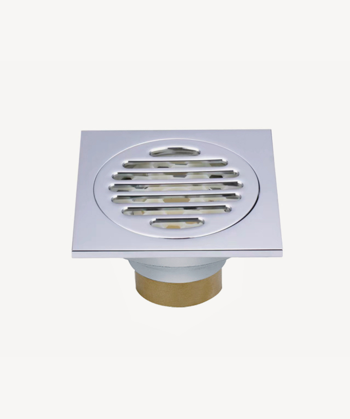 Siphon de sol à encastrer avec grille