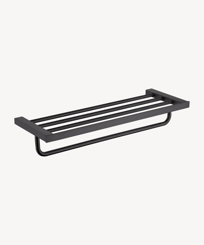 Portasalviette a muro con ripiano Gunmetal - Sirius - small