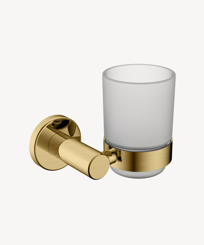 Portabicchiere da parete Dorato spazzolato - Corbeau - small