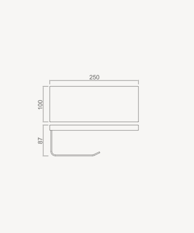 Porta rotolo WC con supporto smartphone Dorato spazzolato - Sirius