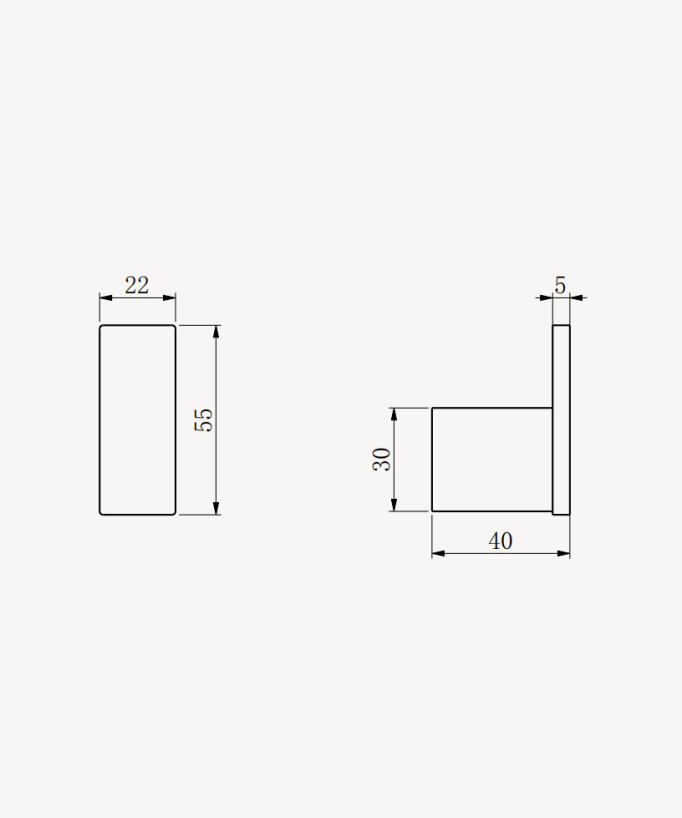 Appendiabiti singolo Dorato spazzolato - Sirius
