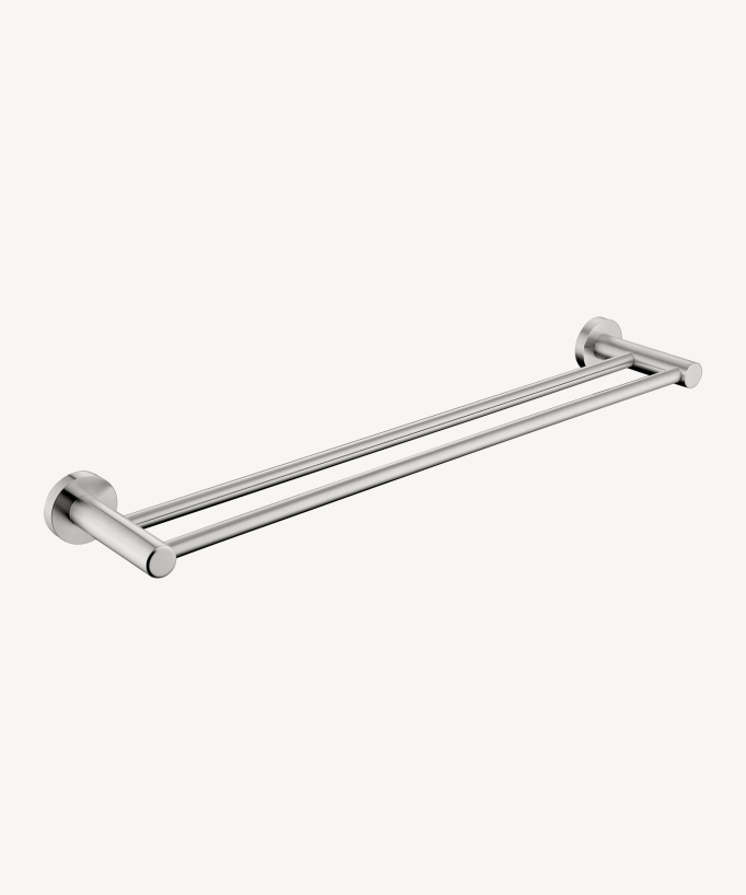 Porte serviettes mural double barre - Corbeau