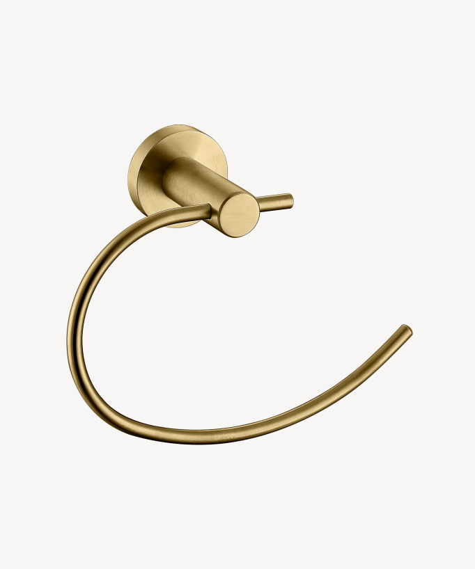 Anello portasalviette Dorato spazzolato - Corbeau - small