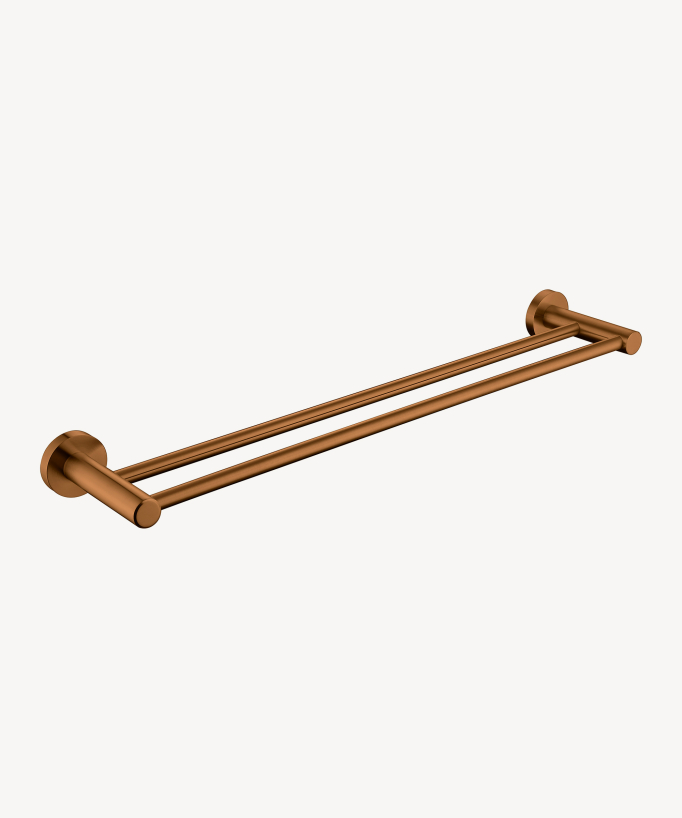 Porte serviettes mural double barre - Corbeau