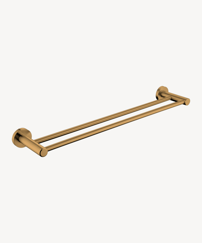 Porte serviettes mural double barre - Corbeau