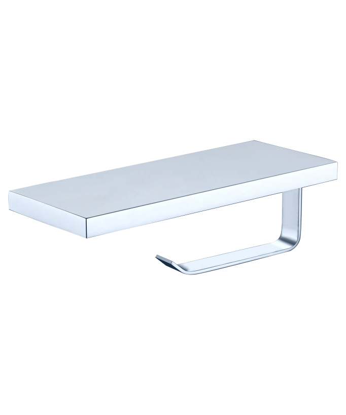 Portarotolo WC con supporto telefono Cromato - Sirius - small