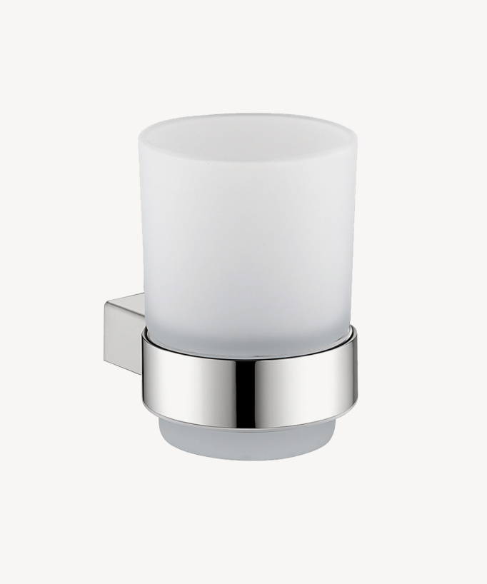 Porta bicchiere da parete Cromato - Osaka