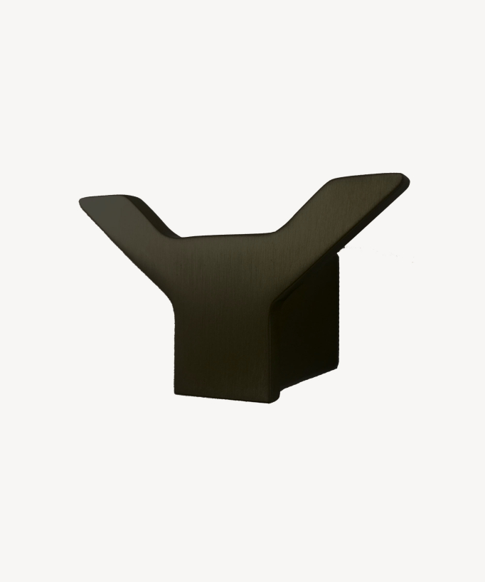 Appendiabiti doppio da parete Nero - Sirius - small