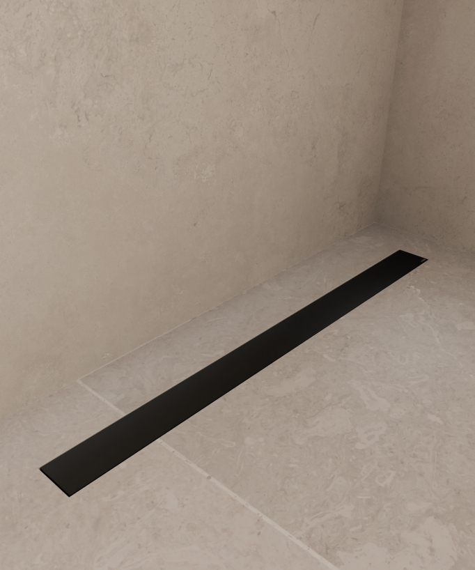 Canale doccia in acciaio inox Nero - 900 mm - small