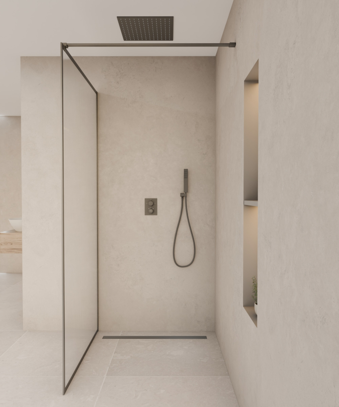 Caniveau de douche en inox - 800 mm