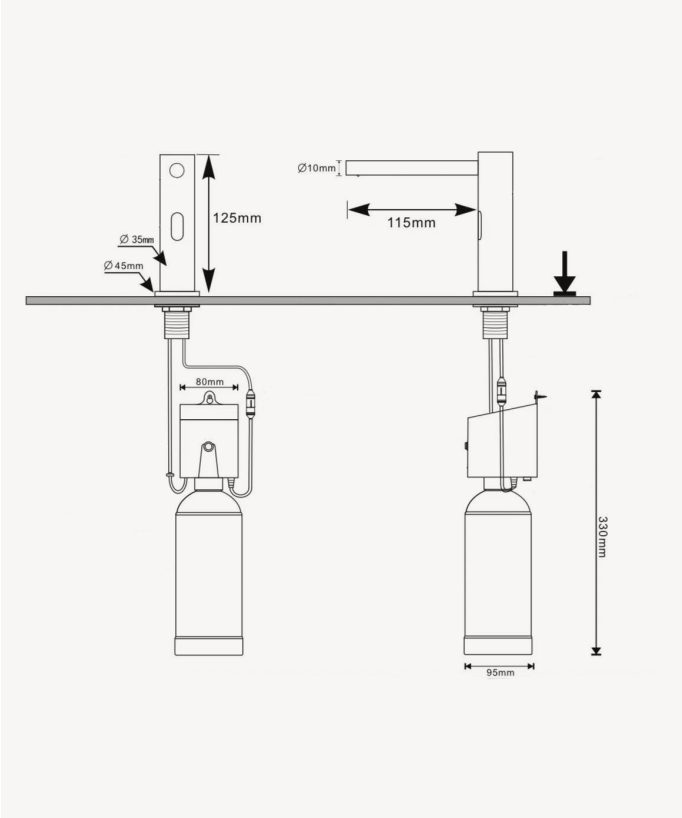 Dispenser automatico di sapone oro rosa spazzolato – Corbeau
