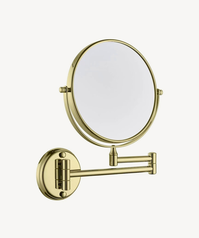 Specchio ingranditore rotondo - Dorato