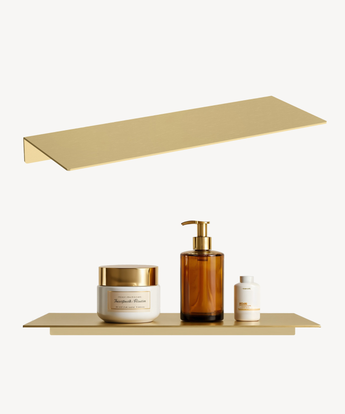 Mensola da parete inox 50 cm - Doré brossé