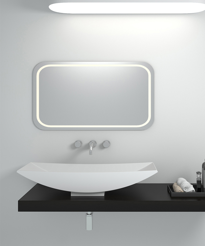 Lavabo rettangolare freestanding Bianco opaco - Gamboma